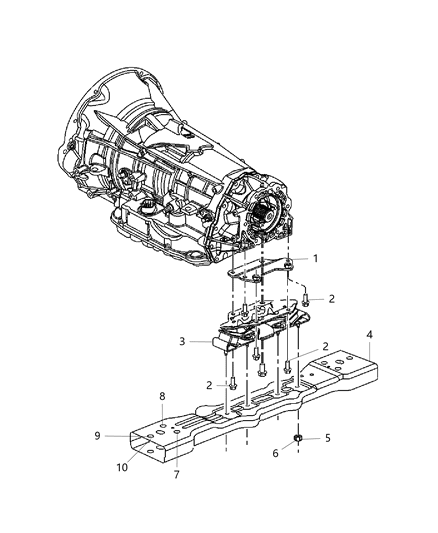 2005 Jeep Liberty Support-Transmission Diagram for 52129170AC