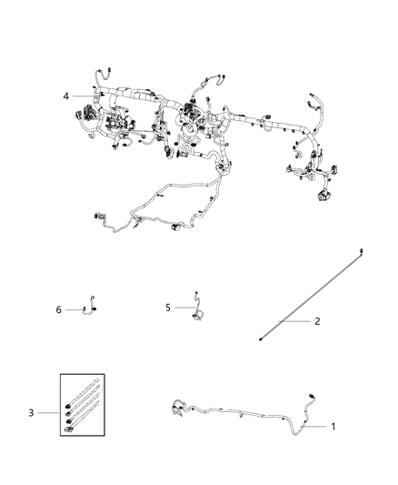 2019 Ram 3500 Wiring-Instrument Panel Diagram for 68410825AD