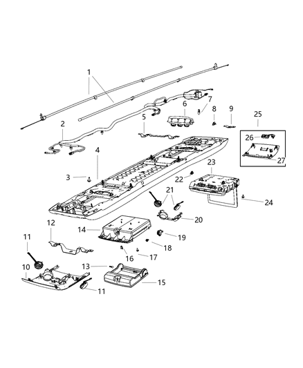 2020 Dodge Grand Caravan Screw-Console Diagram for 68245157AA