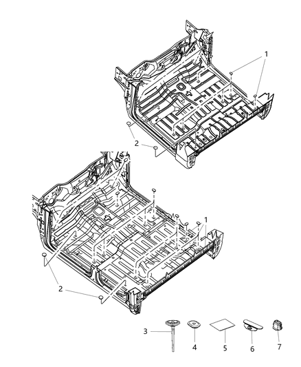 2014 Ram 3500 Floor Pan Plugs Diagram