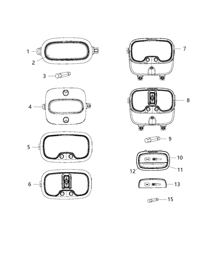 2014 Jeep Compass Lamps, Interior Diagram