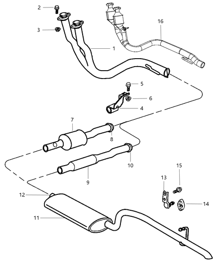 2000 Jeep Grand Cherokee Exhaust System Diagram 2