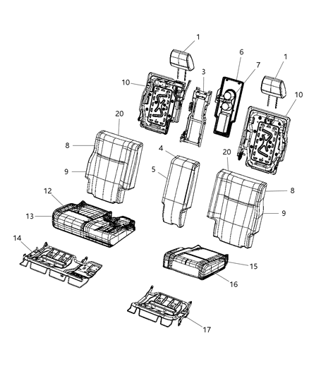 2009 Dodge Journey Cover-Rear Diagram for 1LL50XDVAA