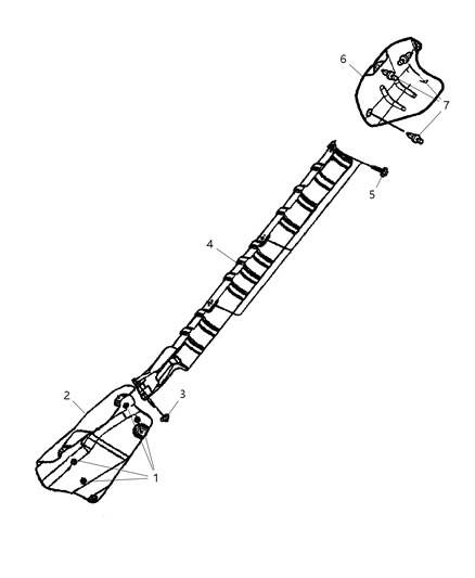 2003 Chrysler PT Cruiser Exhaust Shield Diagram