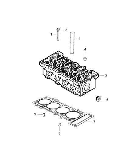 2017 Jeep Renegade Cylinder Head & Cover Diagram 3