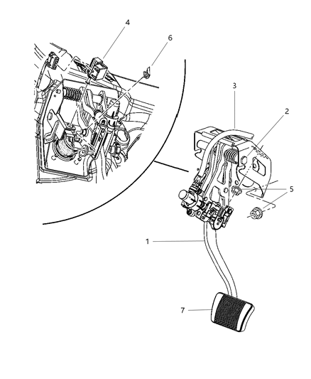 2007 Chrysler 300 Pedal-Brake Diagram for 4726007AG