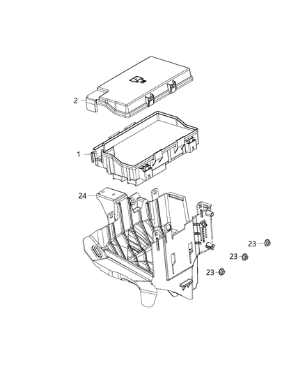 2021 Dodge Durango Modules, Engine Compartment Diagram 5