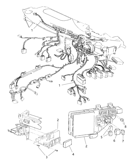 1997 Chrysler Cirrus Cover FUSES Cover & Decal Diagram for 4759282