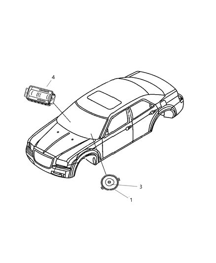 2008 Dodge Charger Driver Air Bag Diagram for UW70ZJ8AG