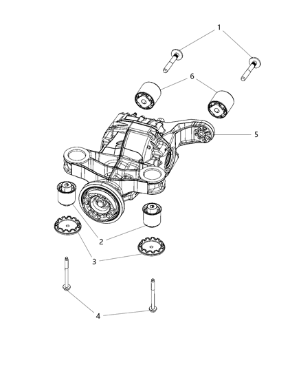 2020 Chrysler 300 Axle Mounting, Rear Diagram