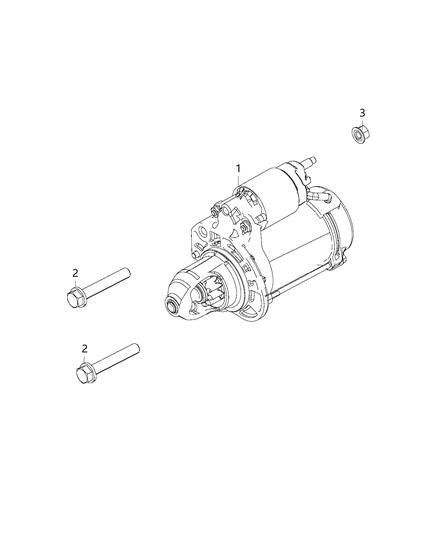 2020 Jeep Wrangler Starter & Related Parts Diagram 5