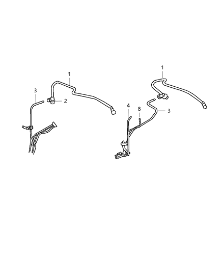 2008 Chrysler PT Cruiser Fuel Lines & Related Diagram