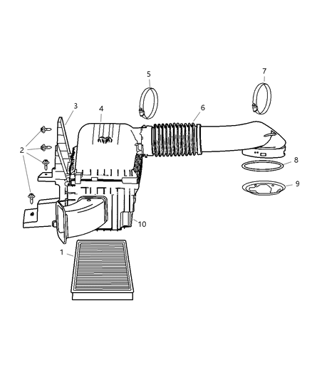 2002 Dodge Ram 1500 Air Cleaner Diagram 2