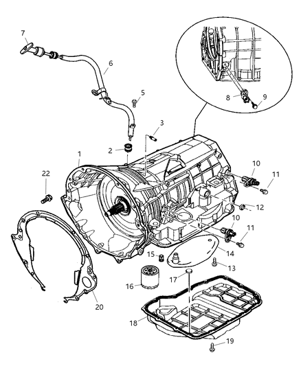 1999 Jeep Grand Cherokee Case & Related Parts Diagram 2