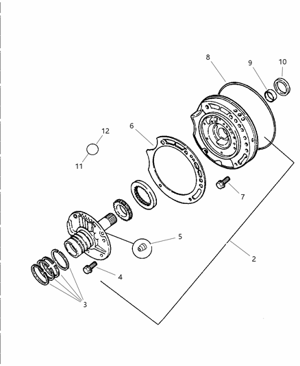 2004 Chrysler Sebring Sedan & Convertible Oil Pump & Reaction Shaft Diagram 1