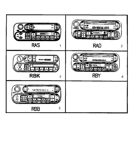 2002 Dodge Neon Radio-AM/FM/CASSETTE With Cd Diagram for 56038583AG