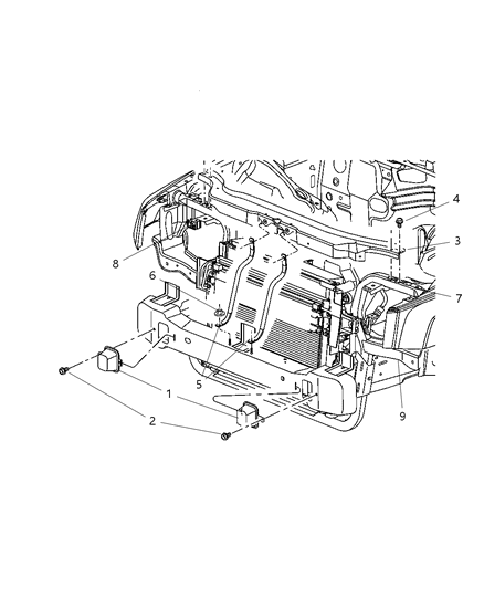 2007 Jeep Commander Front Structure Diagram