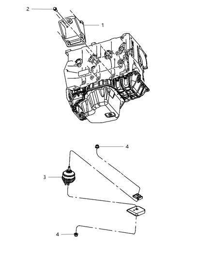 2009 Dodge Nitro Bracket-Engine Mount Diagram for 52125122AF