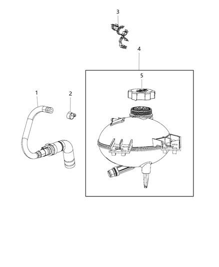 2018 Jeep Renegade Coolant Recovery Bottle Diagram 3