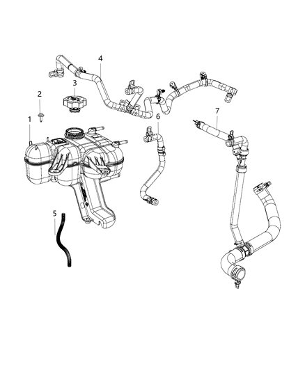 2017 Dodge Durango Hose-COOLANT Bottle Vent Diagram for 68264816AB