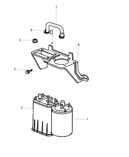 2002 Dodge Ram Van Clamp Diagram for 6505413AA