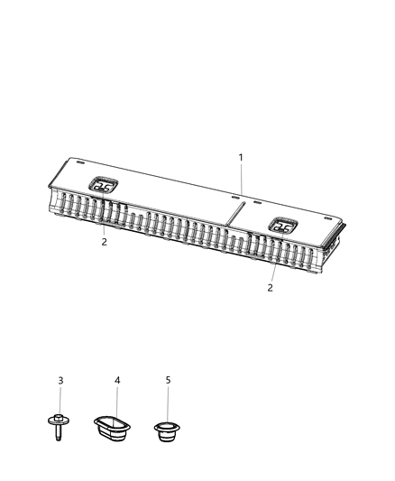 2017 Ram 3500 Pickup Rear Storage Compartment Diagram 2
