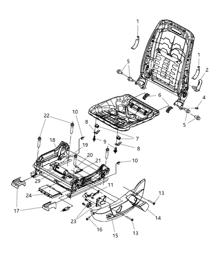 2005 Chrysler 300 Shield-Passenger OUTBOARD Diagram for 1AN561DDAA