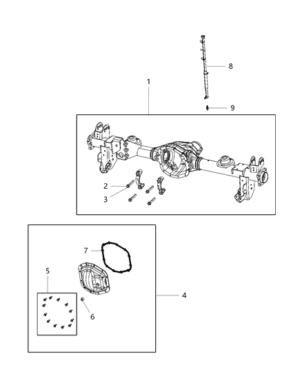 2020 Jeep Wrangler Housing-Rear Axle Diagram for 68538455AA