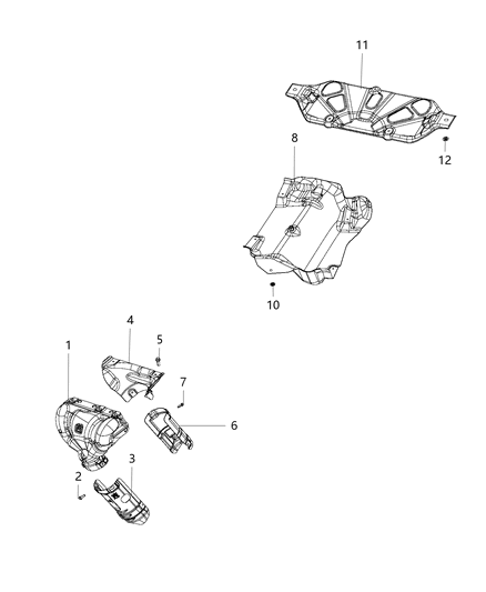 2018 Jeep Compass Exhaust System Heat Shield Diagram