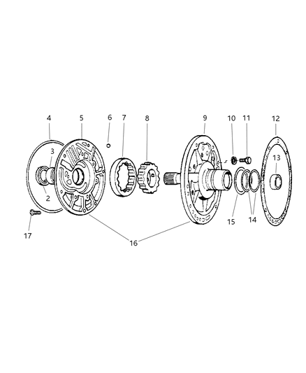 1998 Dodge Durango Oil Pump With Reaction Shaft Diagram 1