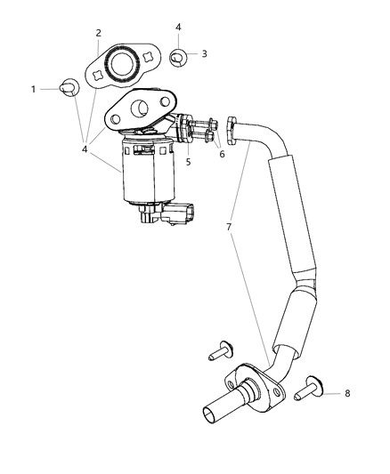 2010 Chrysler Town & Country EGR Valve Diagram 2