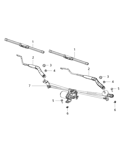 2017 Ram 2500 Front Wiper System Diagram