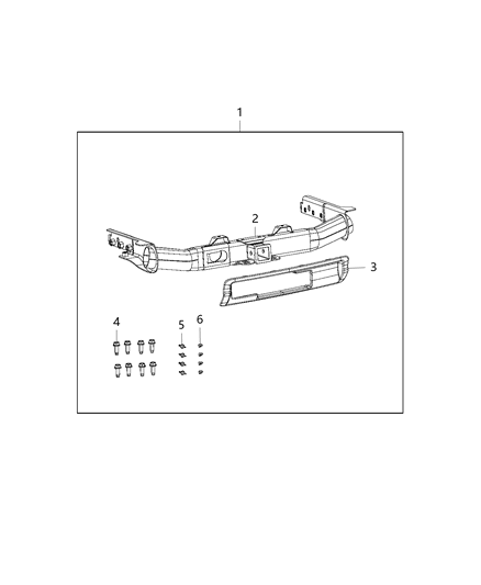 2017 Jeep Grand Cherokee Receiver Kit - Trailer Tow Diagram 1