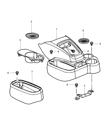 1998 Dodge Ram 3500 Floor Console Diagram