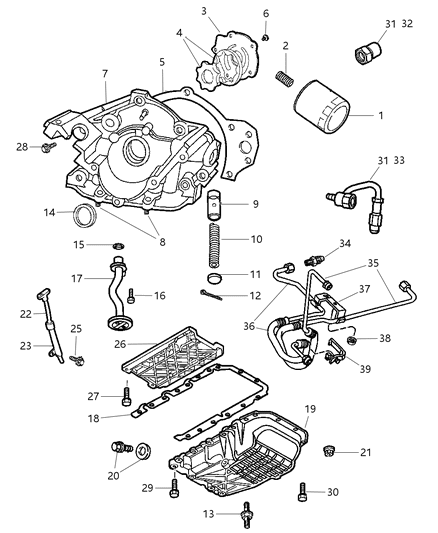 2002 Dodge Intrepid Engine Oiling Diagram 2