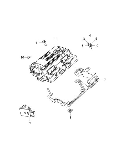 2015 Ram ProMaster 2500 Module-Body Controller Diagram for 68268176AB