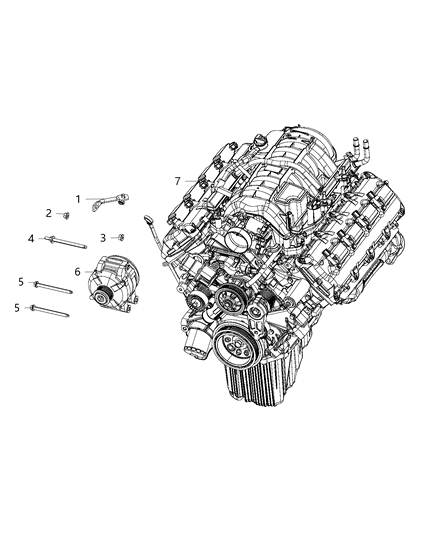2021 Dodge Durango ALTERNATO-Engine Diagram for 68403125AB