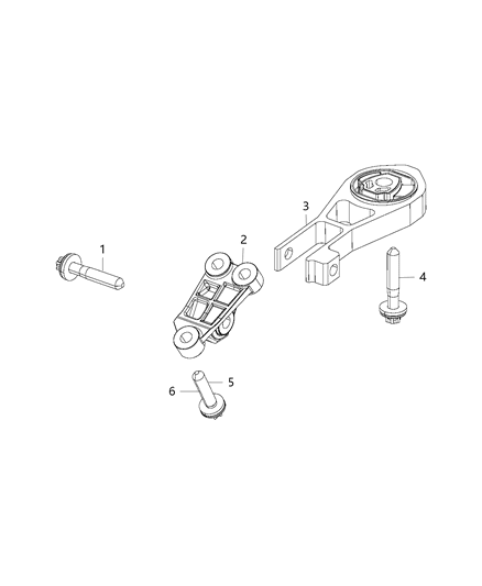 2019 Jeep Compass Engine Mounting Front / Rear Diagram 6