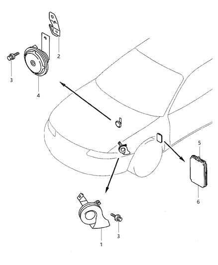 2000 Chrysler Sebring Coupe Horn Diagram