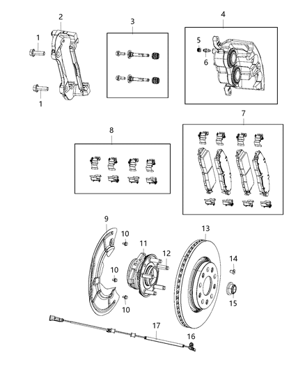 2020 Jeep Gladiator Front Brakes Diagram