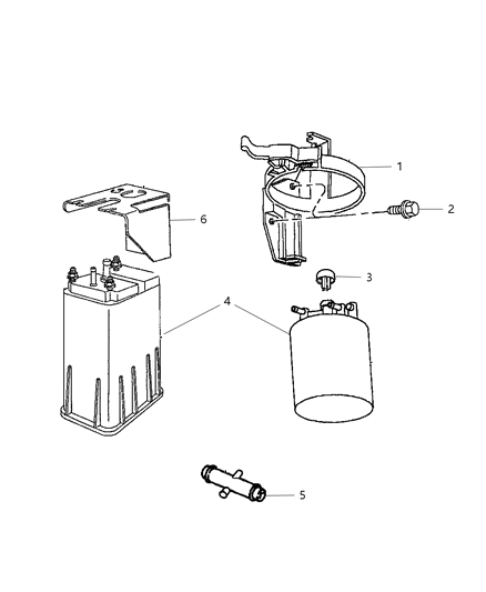 1999 Dodge Neon CANISTER-Vapor Diagram for 4891255AA