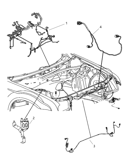 2009 Dodge Challenger Wiring-HEADLAMP To Dash Diagram for 4607639AF