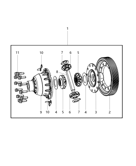 2015 Dodge Journey Differential Assembly Diagram 2