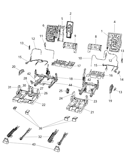 2010 Dodge Journey Spacer Diagram for 68042257AA