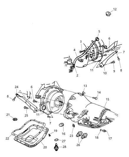 2002 Dodge Ram 2500 Quad & Club Cab Case & Related Parts Diagram 1