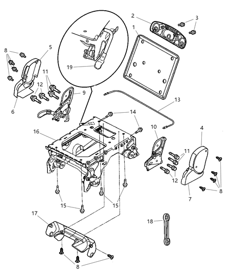 2002 Chrysler Town & Country Cover-RISER Diagram for UW332L5AA