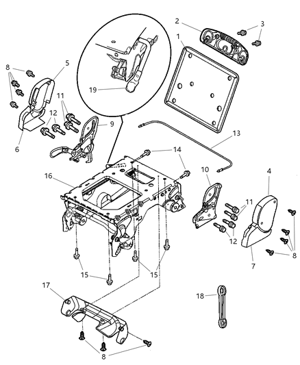 2002 Chrysler Town & Country Holder-Grocery Bag Diagram for UE012L5AA