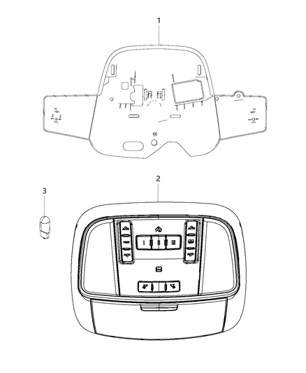 2020 Dodge Durango Console-Overhead Diagram for 1VS371DAAE