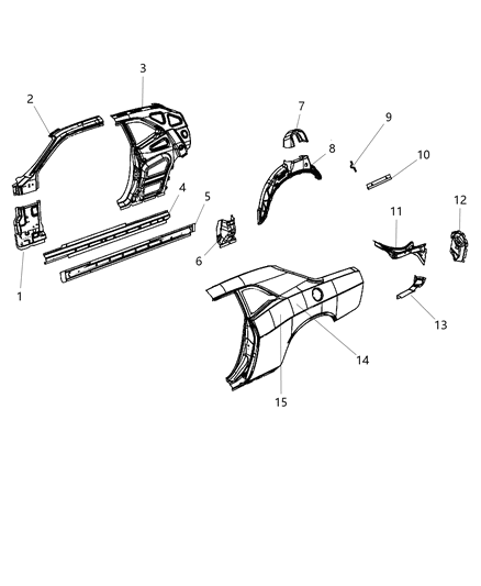 2010 Dodge Challenger REINFMNT-SILL Diagram for 5112874AB