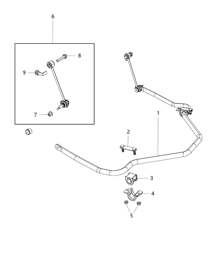 2019 Ram 5500 Stabilizer Bar - Rear Diagram